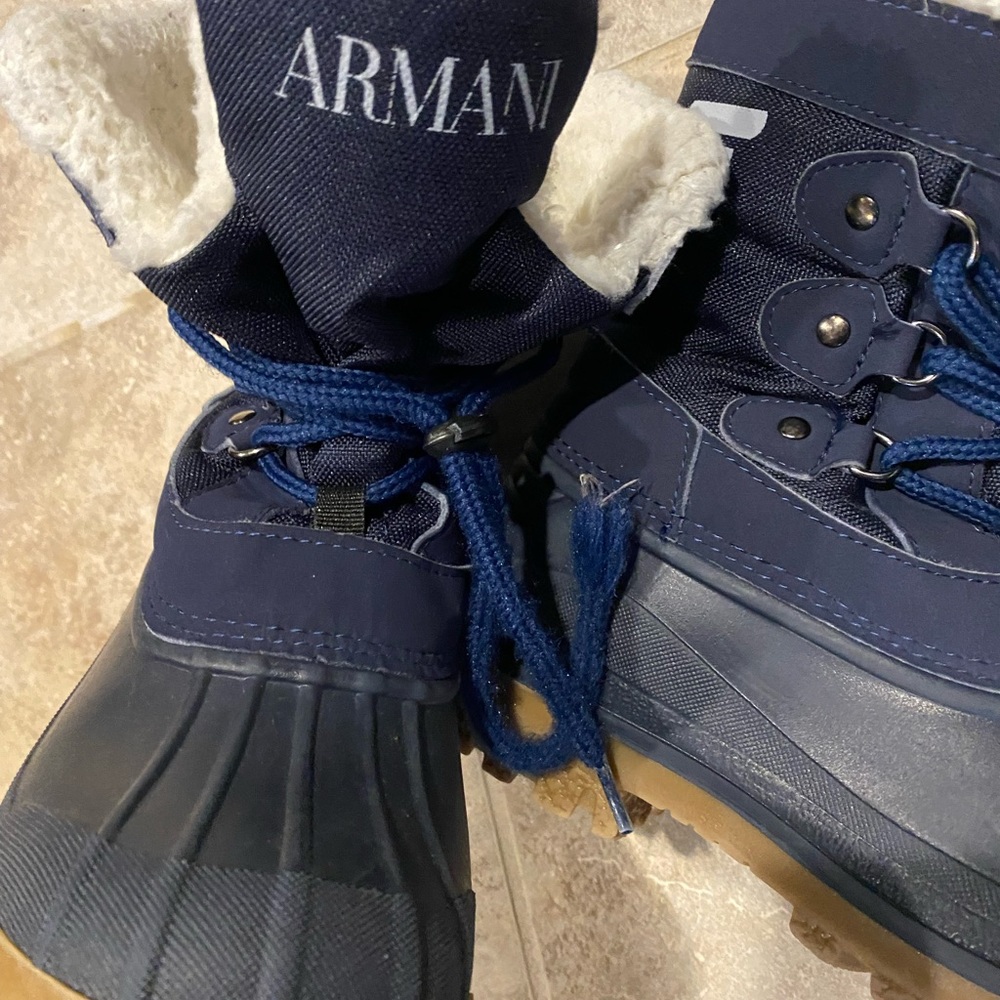 Armani Junior Kids Snow Boots Size 13.5 -1.